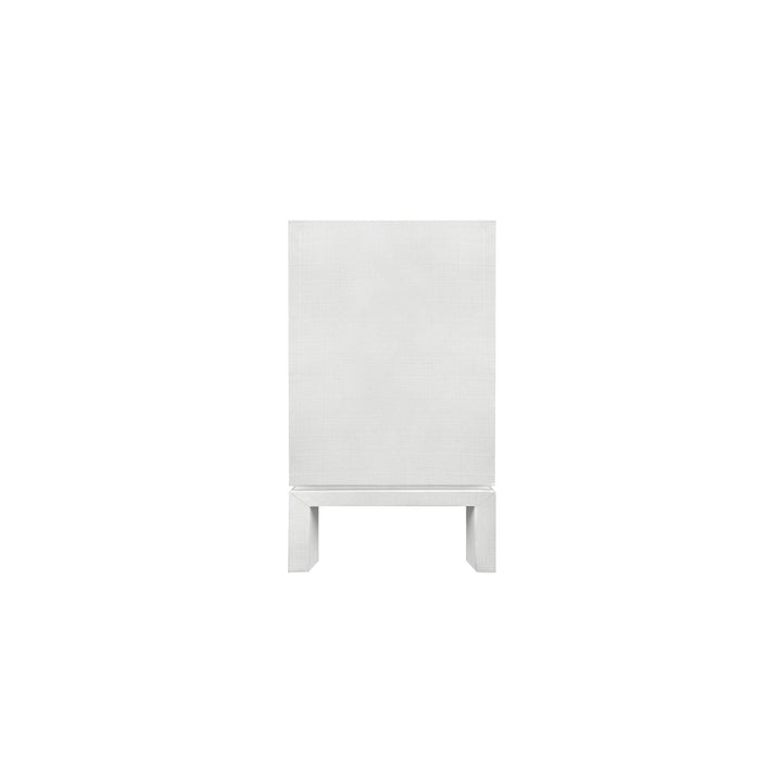 Effie - Four Door Buffet With Large Brass Square Hardware In White Textured Linen