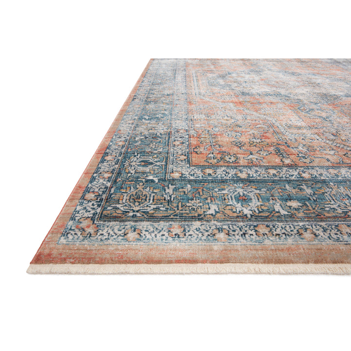 Magnolia Home By Joanna Gaines x Loloi Elise Coral / Blue 5'-3" x 7'-9" Area Rug