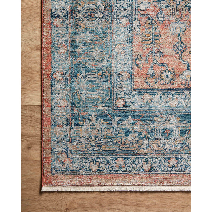 Magnolia Home By Joanna Gaines x Loloi Elise Coral / Blue 2'-8" x 10'-6" Runner Rug