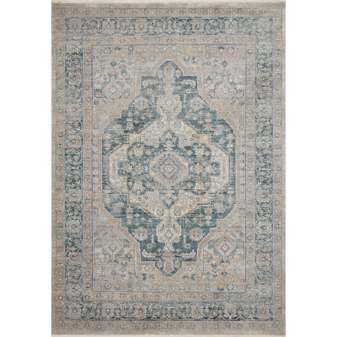 Magnolia Home By Joanna Gaines x Loloi Elise Neutral / Blue 2'-8" x 13' Runner Rug