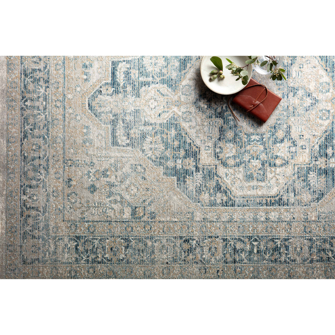 Magnolia Home By Joanna Gaines x Loloi Elise Neutral / Blue 2'-8" x 13' Runner Rug