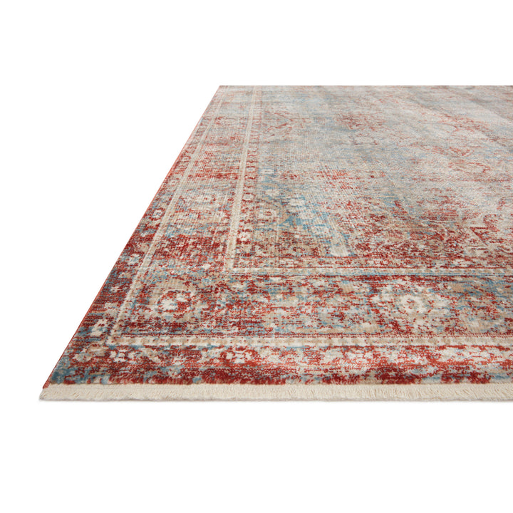 Magnolia Home By Joanna Gaines x Loloi Elise Sky / Red 2'-8" x 4' Accent Rug