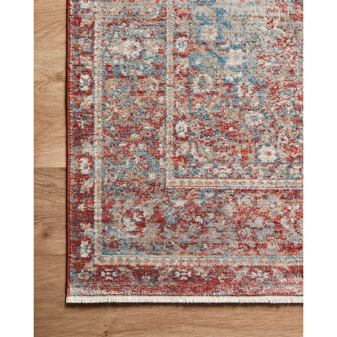 Magnolia Home By Joanna Gaines x Loloi Elise Sky / Red 6'-7" x 9'-9" Area Rug