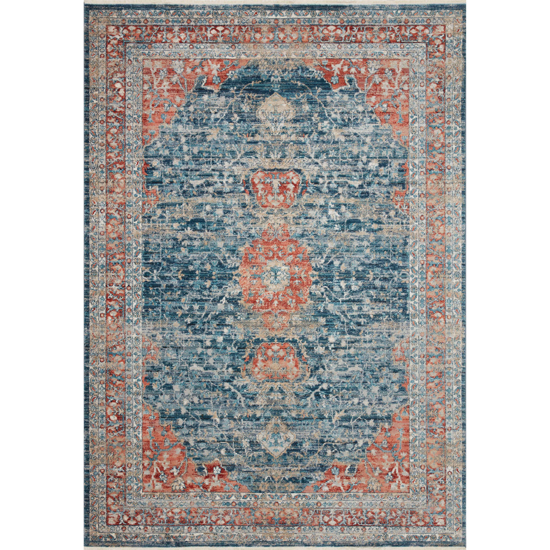 Magnolia Home By Joanna Gaines x Loloi Elise Navy / Red 2'-8" x 4' Accent Rug