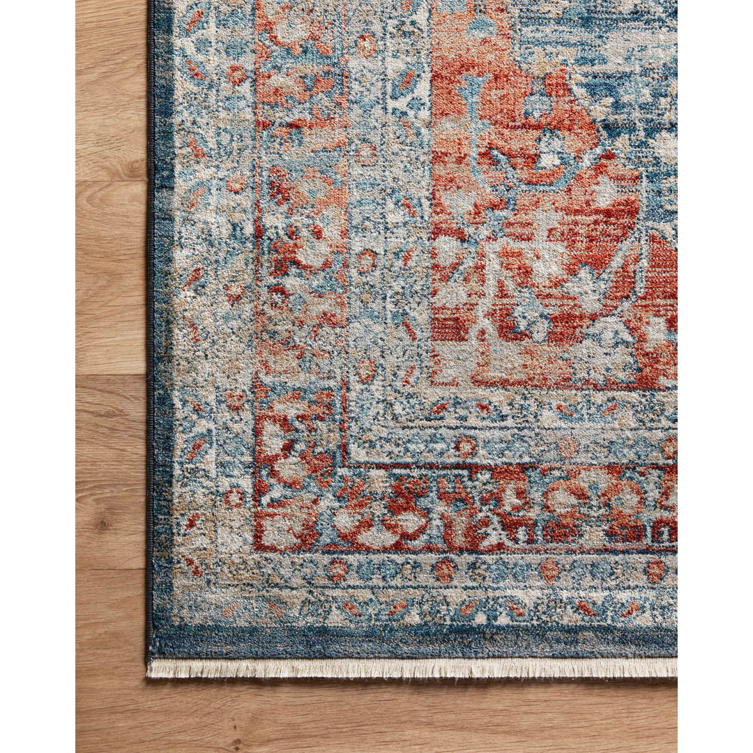 Magnolia Home By Joanna Gaines x Loloi Elise Navy / Red 18" x 18" Sample Rug