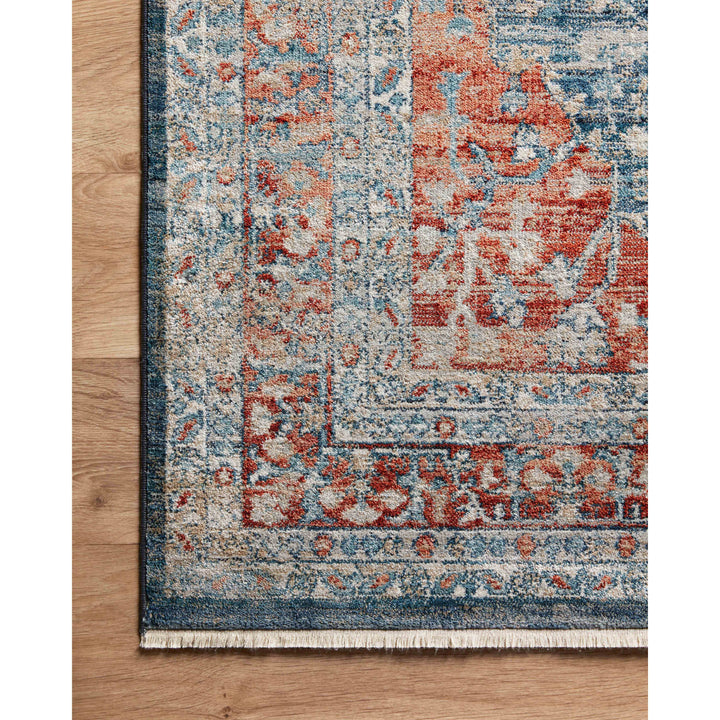 Magnolia Home By Joanna Gaines x Loloi Elise Navy / Red 18" x 18" Sample Rug