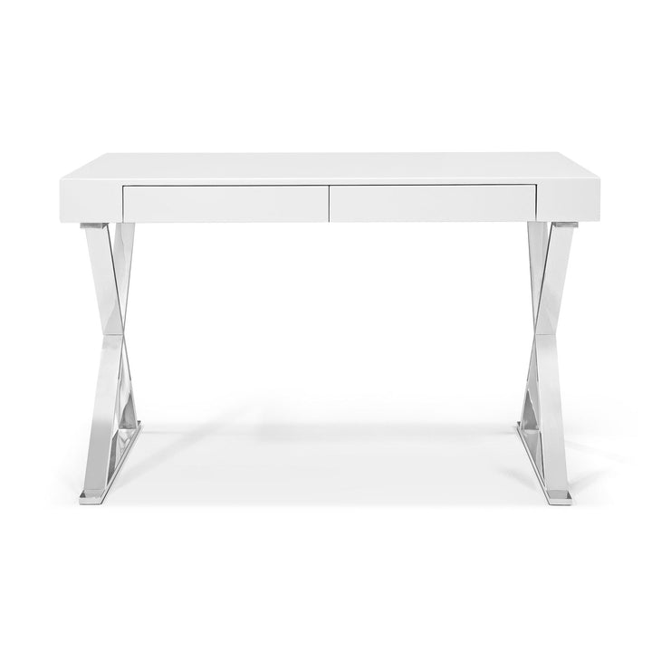 Elm Desk-Whiteline Modern Living-WHITELINE-DK1205L-WHT-Desks-3-France and Son