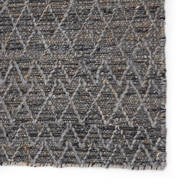 Jaipur Living Morse Natural Geometric Gray/ Dark Blue Area Rug (9'X12')