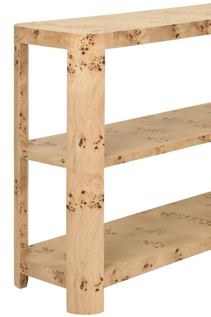 Emery Three Tier Console With Curved Corners