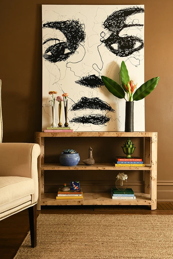 Emery Three Tier Console With Curved Corners