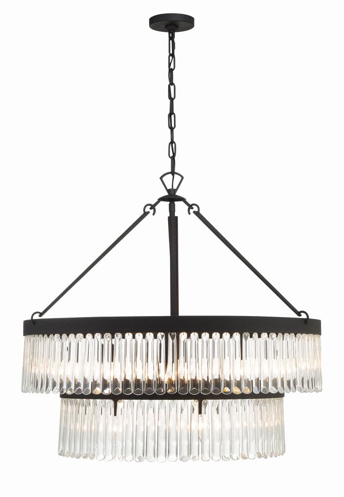 Emory 9 Light Chandelier-Crystorama Lighting Company-CRYSTO-EMO-5408-BF-ChandeliersBlack Forged-4-France and Son