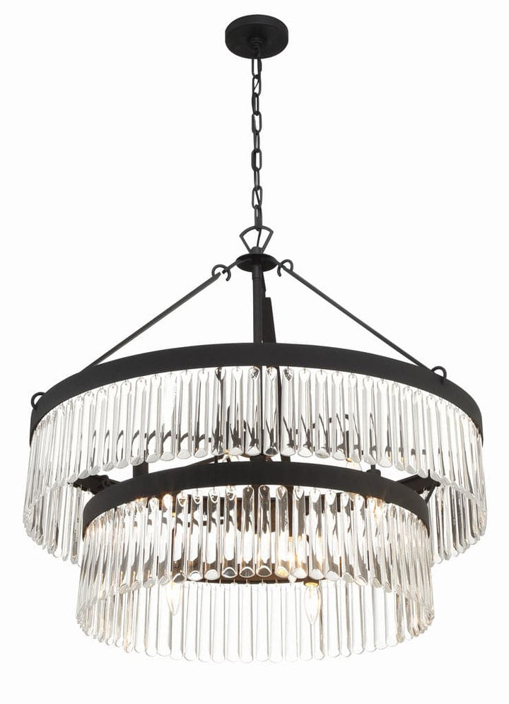 Emory 9 Light Chandelier-Crystorama Lighting Company-CRYSTO-EMO-5408-BF-ChandeliersBlack Forged-5-France and Son