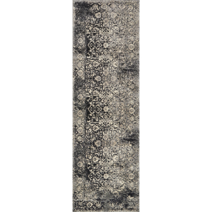 Loloi Emory Black / Ivory 18" x 18" Sample Rug