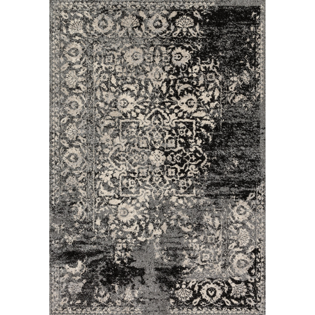 Loloi Emory Black / Ivory 2'-5" x 7'-7" Runner Rug