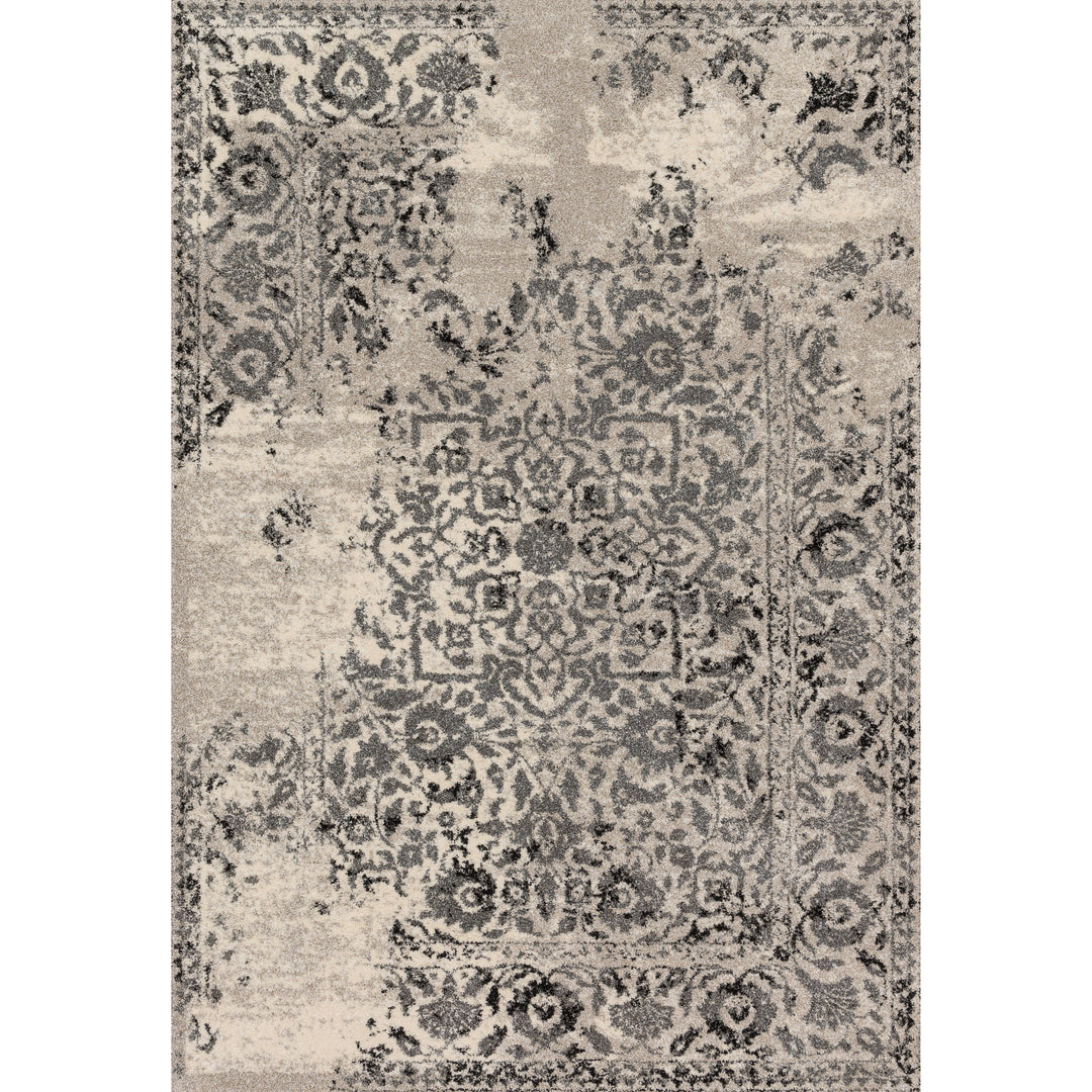 Loloi Emory Ivory / Charcoal 3'-10" x 5'-7" Accent Rug