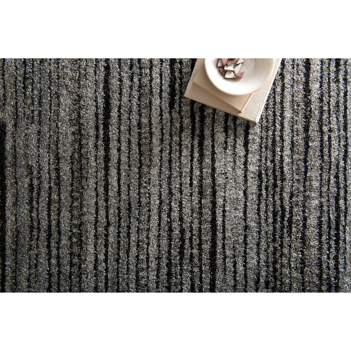 Loloi Emory Grey / Black 2'-5" x 7'-7" Runner Rug