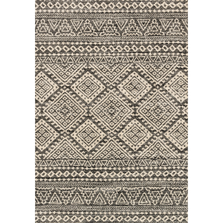 Loloi Emory Graphite / Ivory 5'-3" x 7'-7" Area Rug