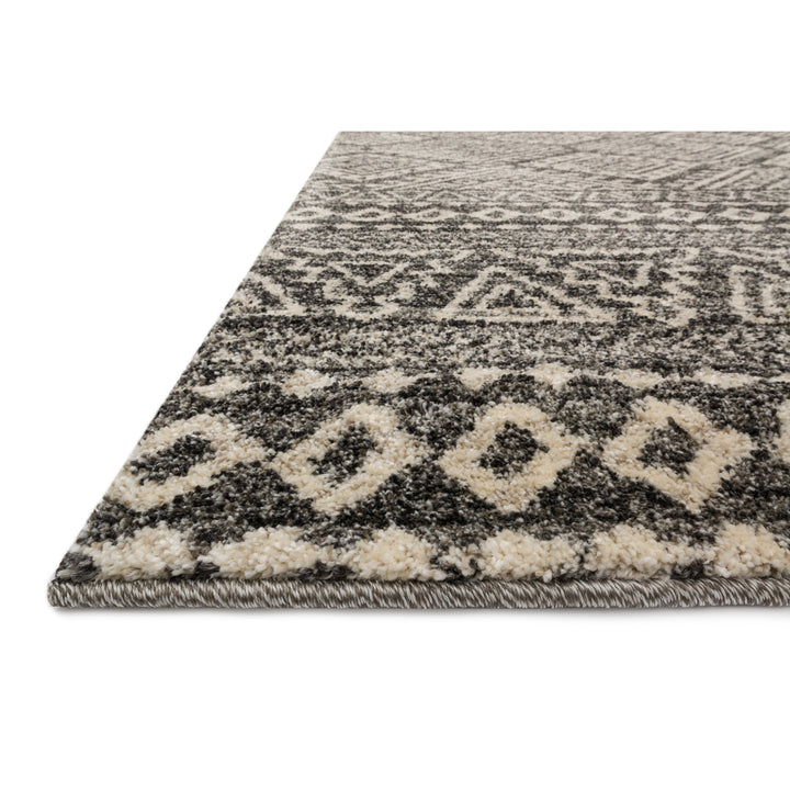 Loloi Emory Graphite / Ivory 5'-3" x 7'-7" Area Rug