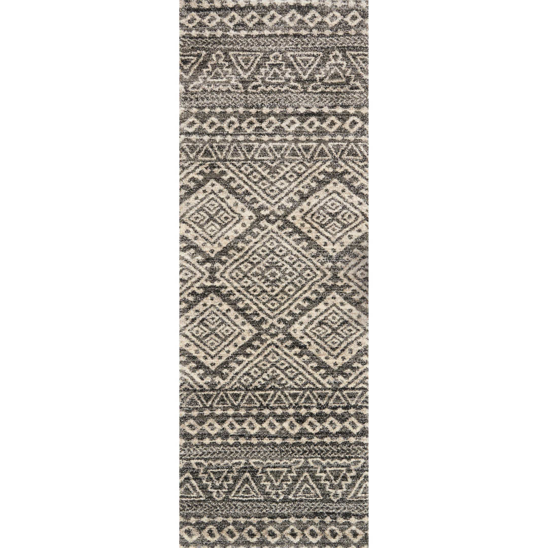 Loloi Emory Graphite / Ivory 5'-3" x 7'-7" Area Rug