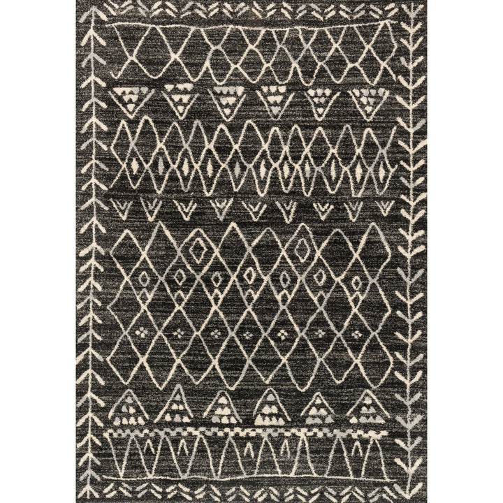 Loloi Emory Black / Ivory 2'-5" x 7'-7" Runner Rug