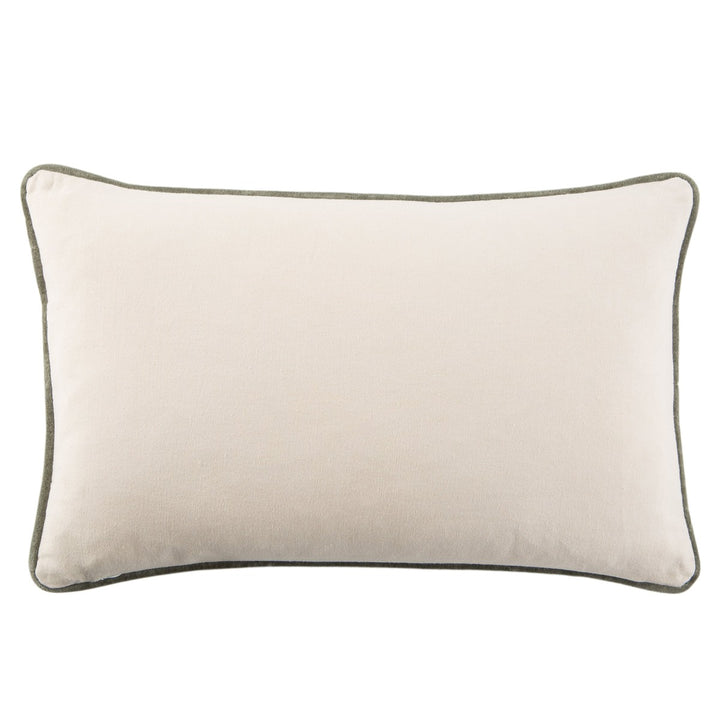 Jaipur Living Lyla Solid Teal/ Cream Pillow Cover (13"X21" Lumbar)