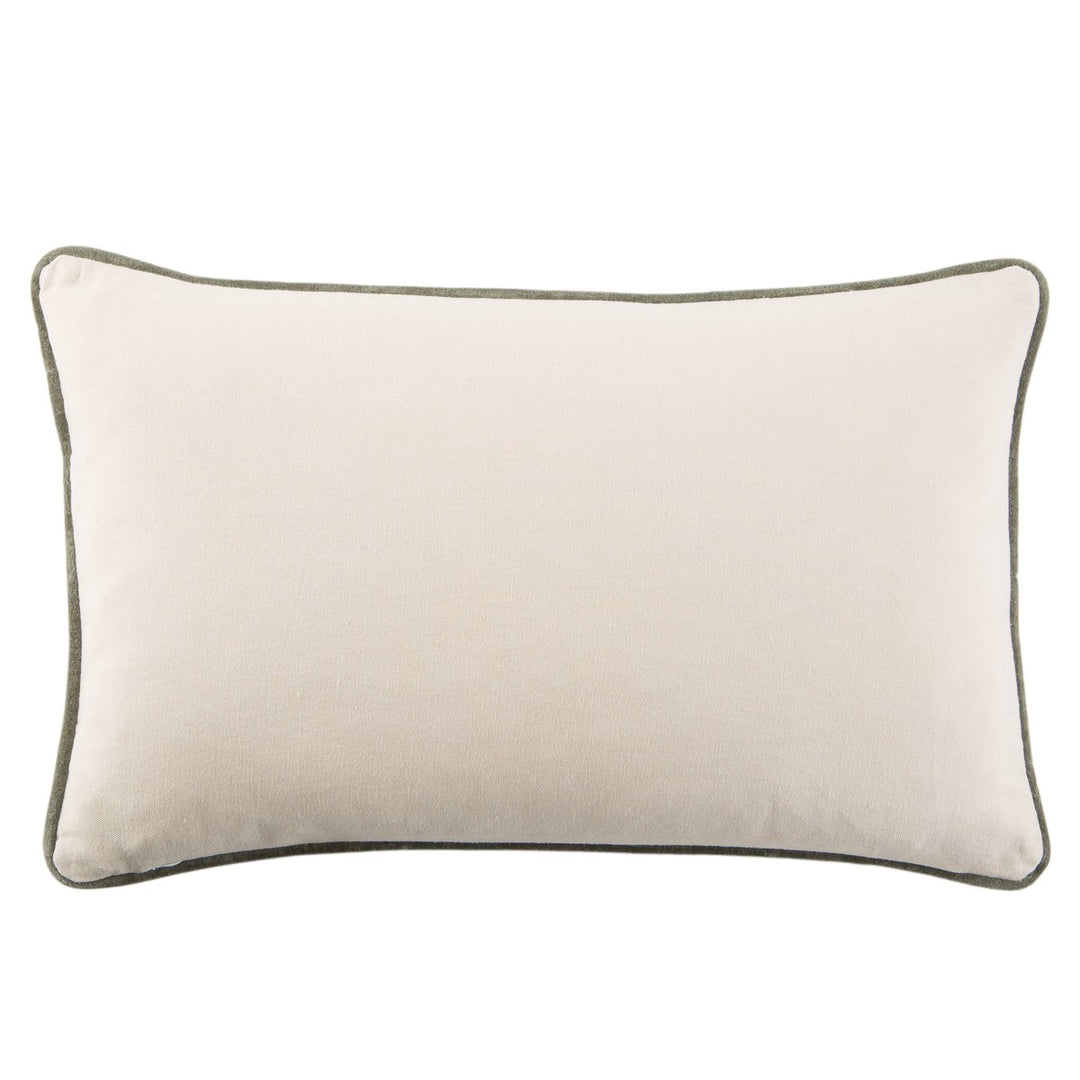 Jaipur Living Lyla Solid Teal/ Cream Down Pillow (13"X21" Lumbar)