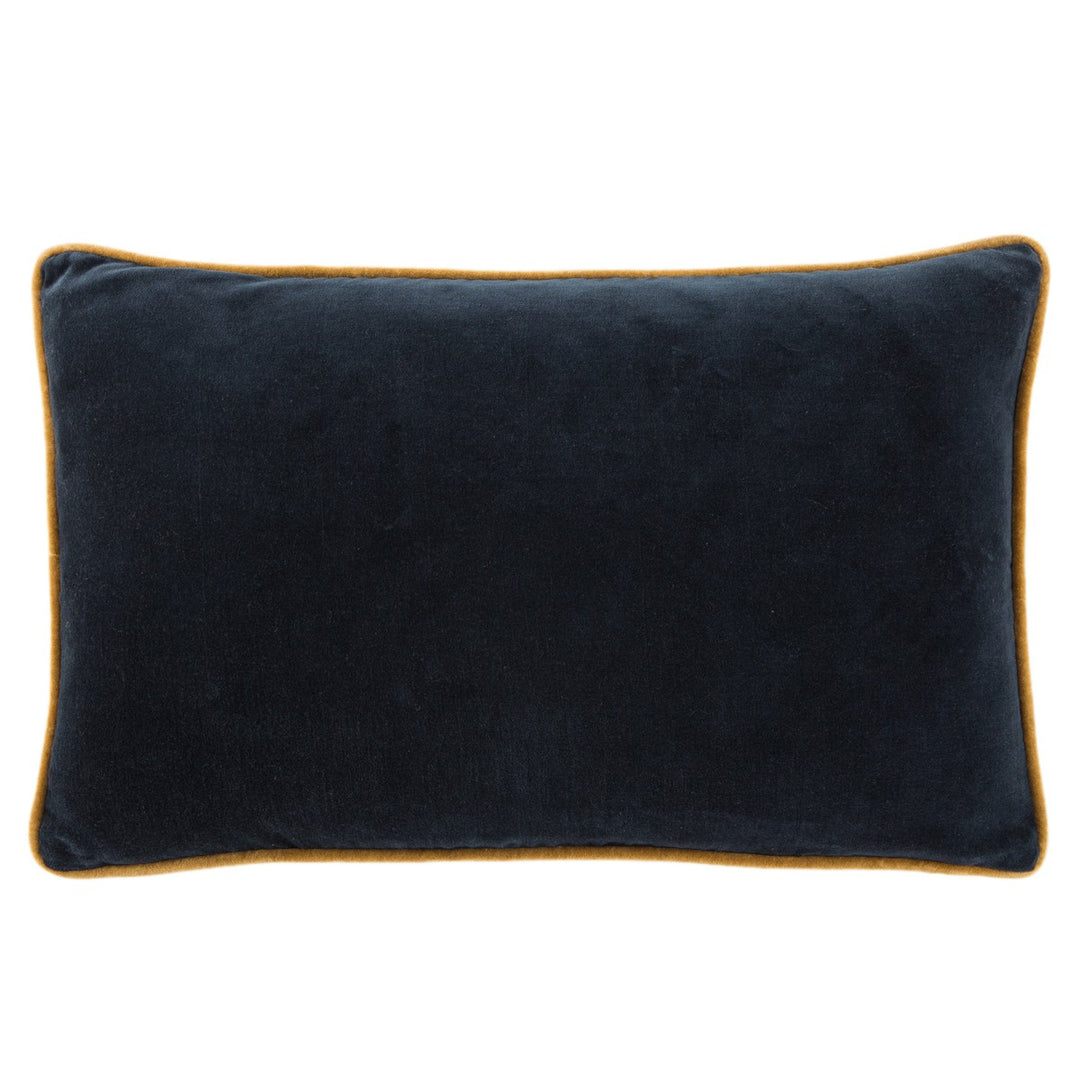 Jaipur Living Lyla Solid Navy/ Cream Pillow Cover (13"X21" Lumbar)