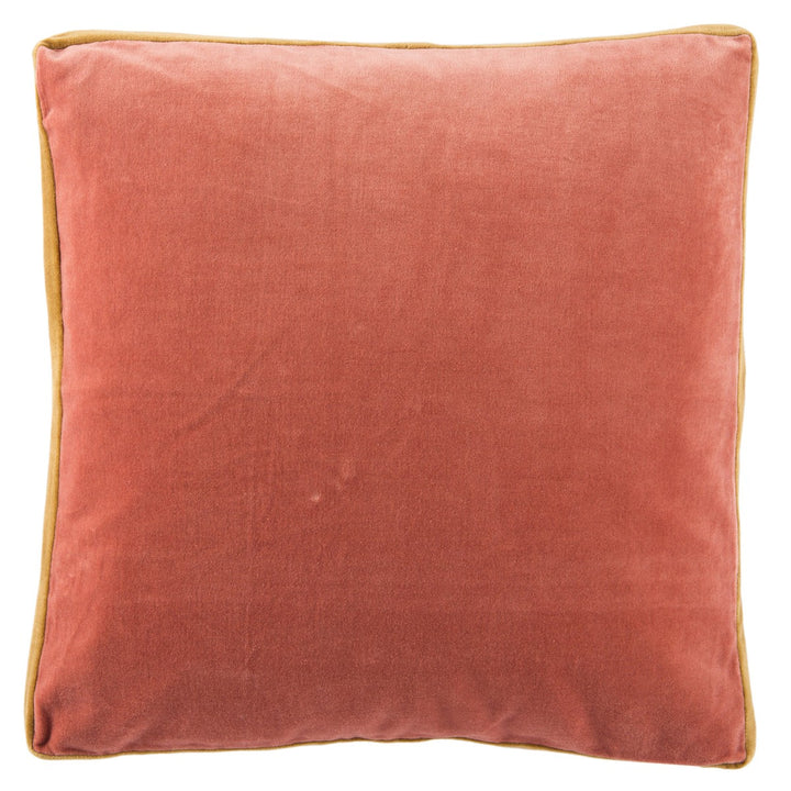 Jaipur Living Bryn Solid Pink/ Gold Down Pillow (18" Square)