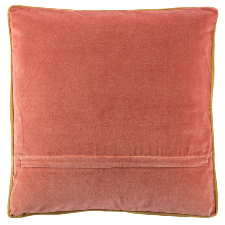 Jaipur Living Bryn Solid Pink/ Gold Poly Fill Pillow (18" Square)