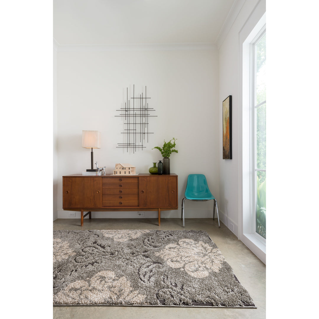 Loloi Enchant Smoke / Beige 2'-3" x 3'-9" Accent Rug