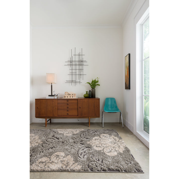 Loloi Enchant Smoke / Beige 3'-10" x 5'-7" Accent Rug