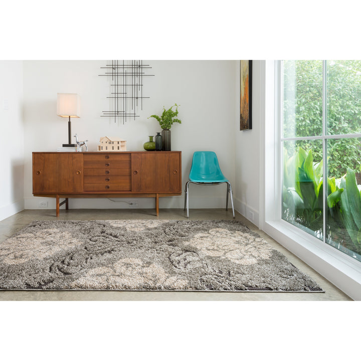 Loloi Enchant Smoke / Beige 2'-3" x 12' Runner Rug