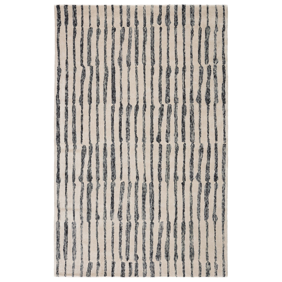 Nikki Chu by Jaipur Living Saville Handmade Abstract Cream / Slate Gray Area Rug (10'X14')