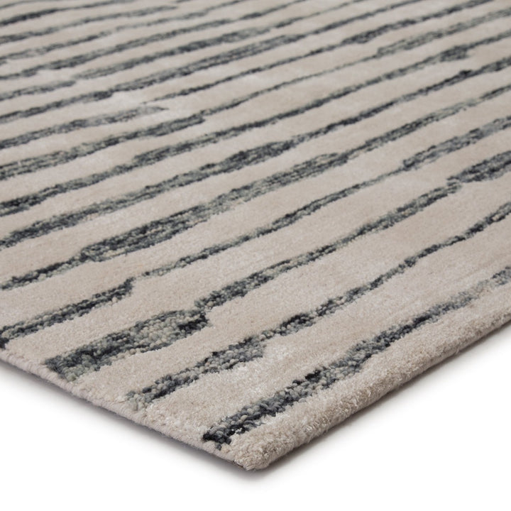 Nikki Chu by Jaipur Living Saville Handmade Abstract Cream / Slate Gray Area Rug (10'X14')