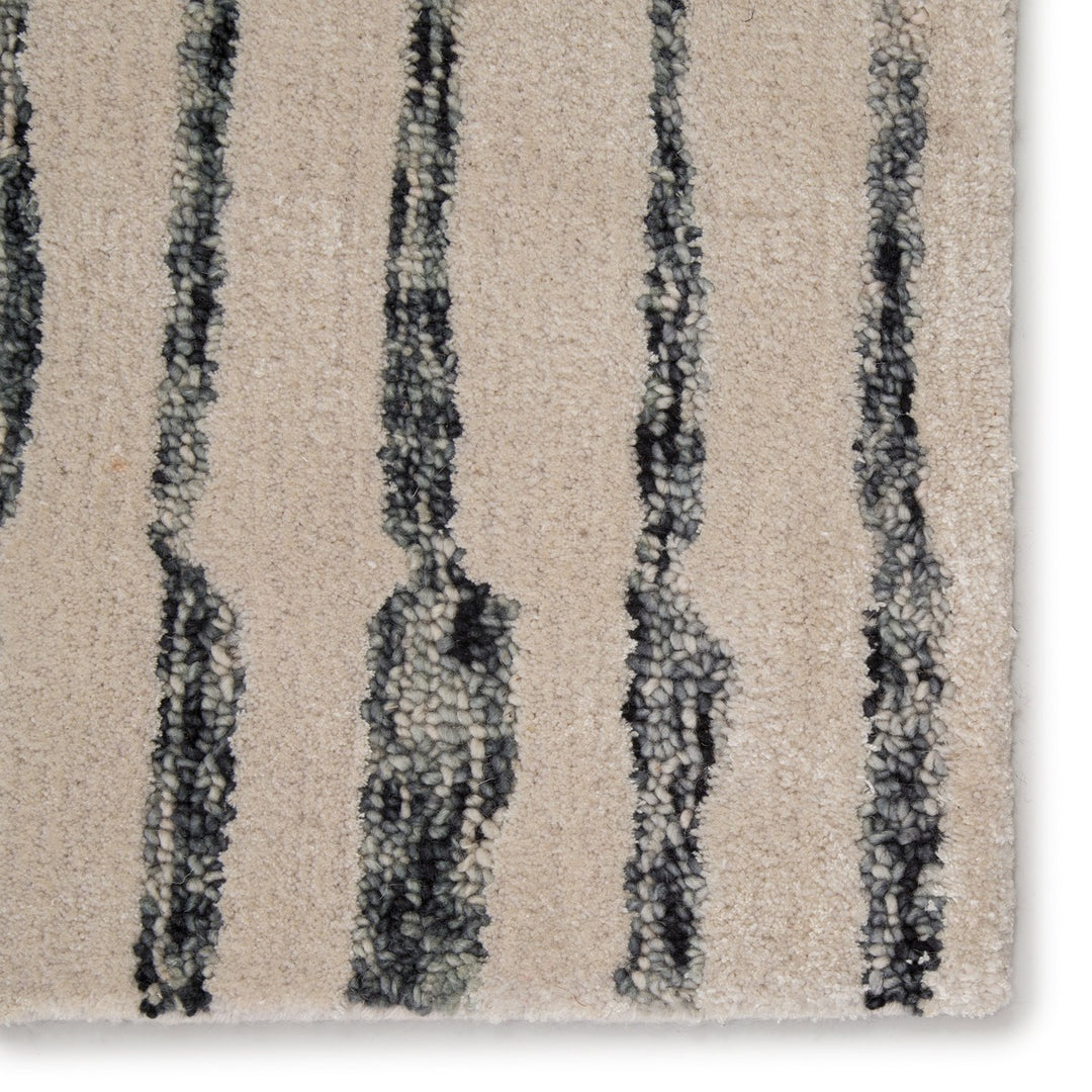 Nikki Chu by Jaipur Living Saville Handmade Abstract Cream / Slate Gray Area Rug (10'X14')