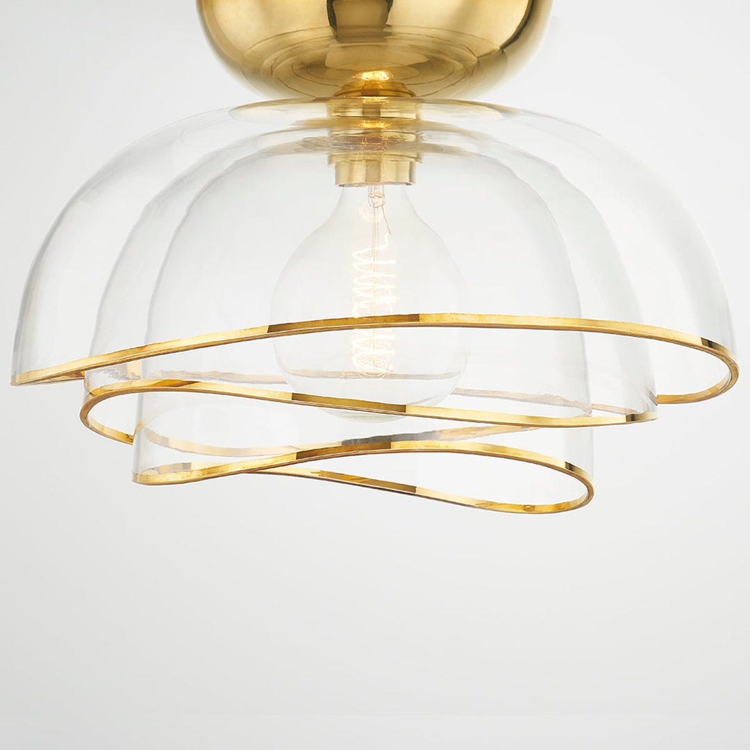 Esme Flush Mount - Vintage Polished Brass