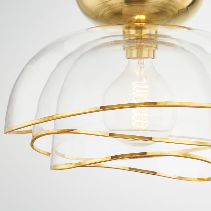 Esme Flush Mount - Vintage Polished Brass