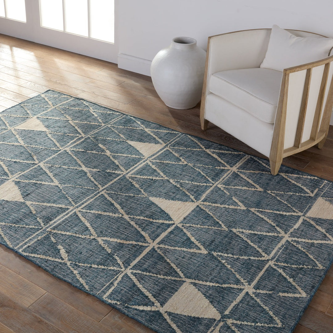 Jaipur Living Helina Natural Trellis Navy/ Beige Area Rug (8'X10')