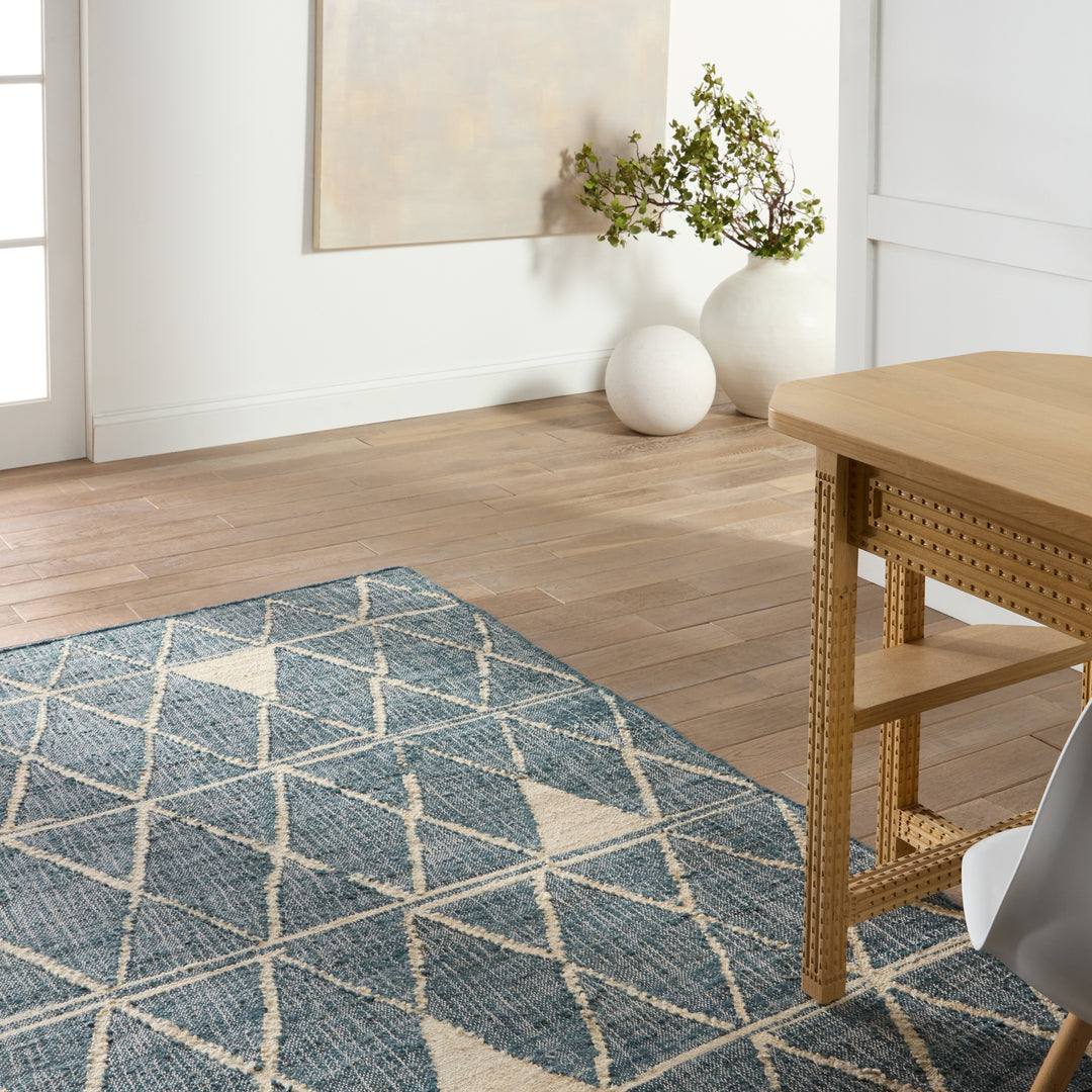 Jaipur Living Helina Natural Trellis Navy/ Beige Area Rug (8'X10')