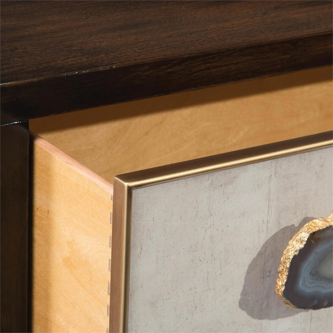 Valencia Two-Drawer Chest - Gold,Off White