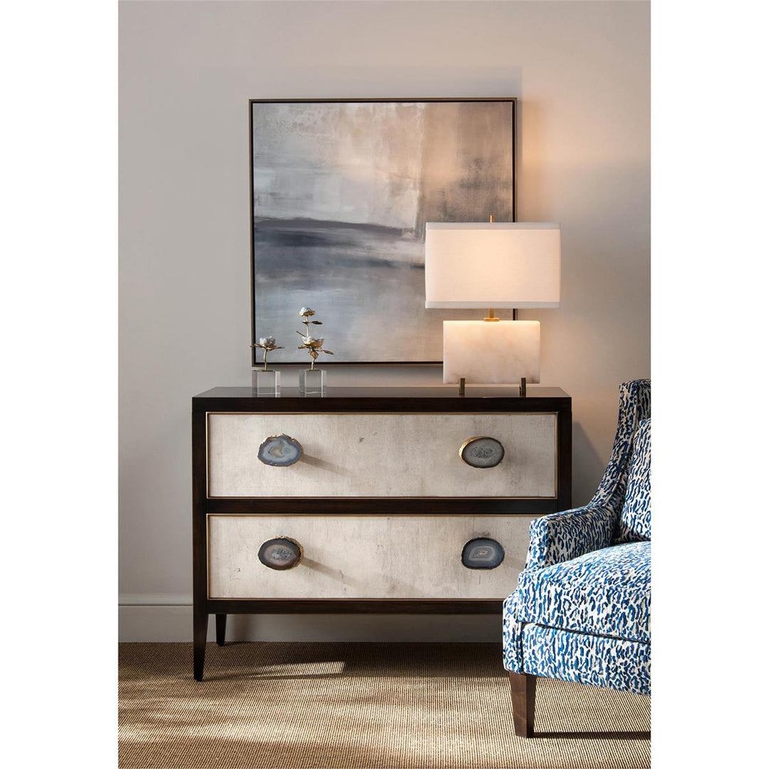 Valencia Two-Drawer Chest - Gold,Off White