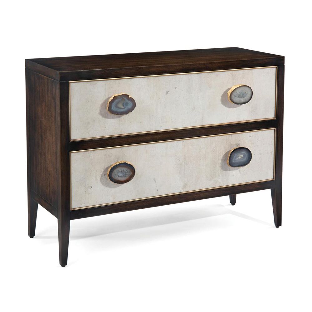 Dressers & Chests Palma Two-Drawer Chest - Gold,Off White