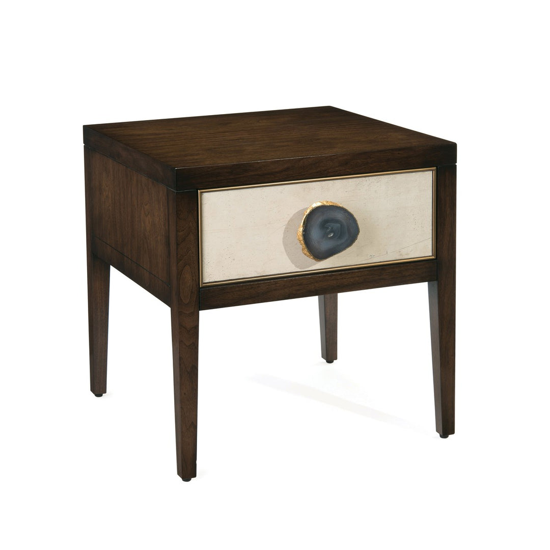 Verona Single-Drawer Side Table - Brown - Wood. Ash