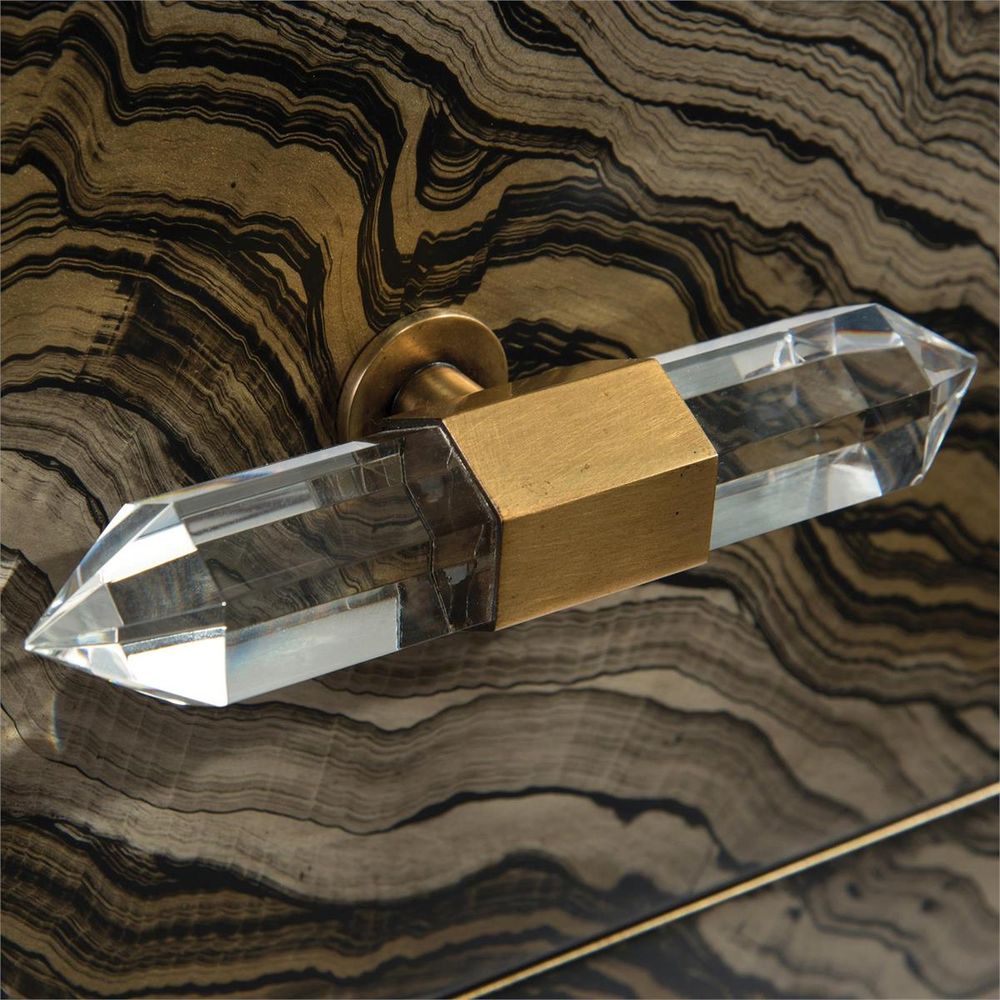 Dressers & Chests Portoro Chest - Brass, Clear, Gold, Taupe