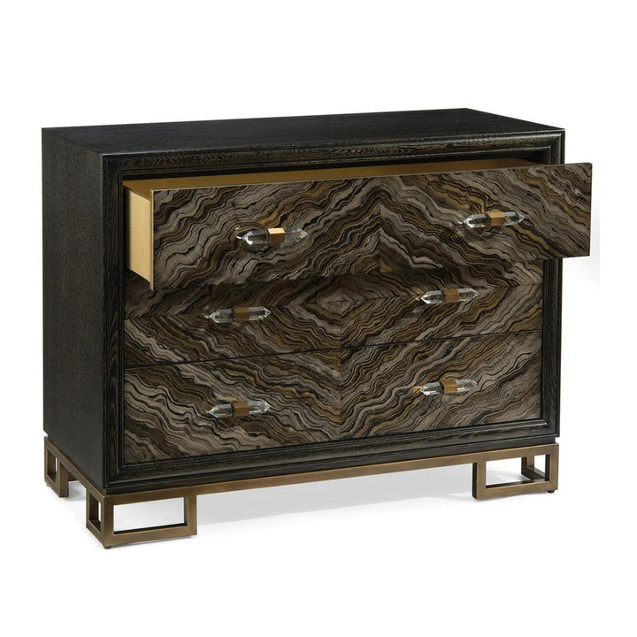Dressers & Chests Portoro Chest - Brass, Clear, Gold, Taupe