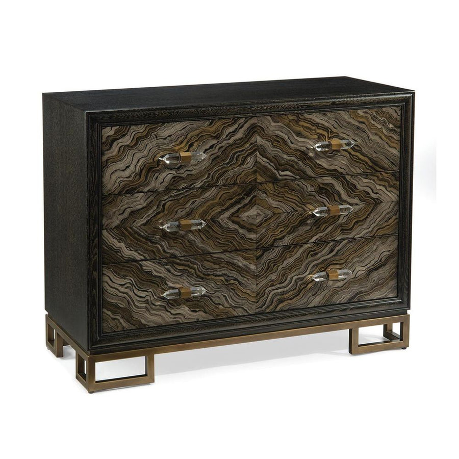 Dressers & Chests Portoro Chest - Brass, Clear, Gold, Taupe