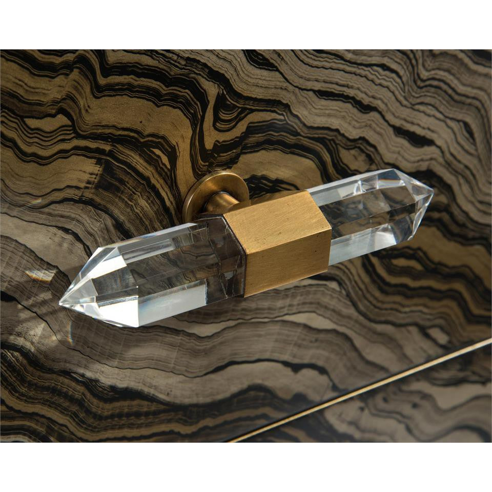 Dressers & Chests Portoro Chest - Brass, Clear, Gold, Taupe