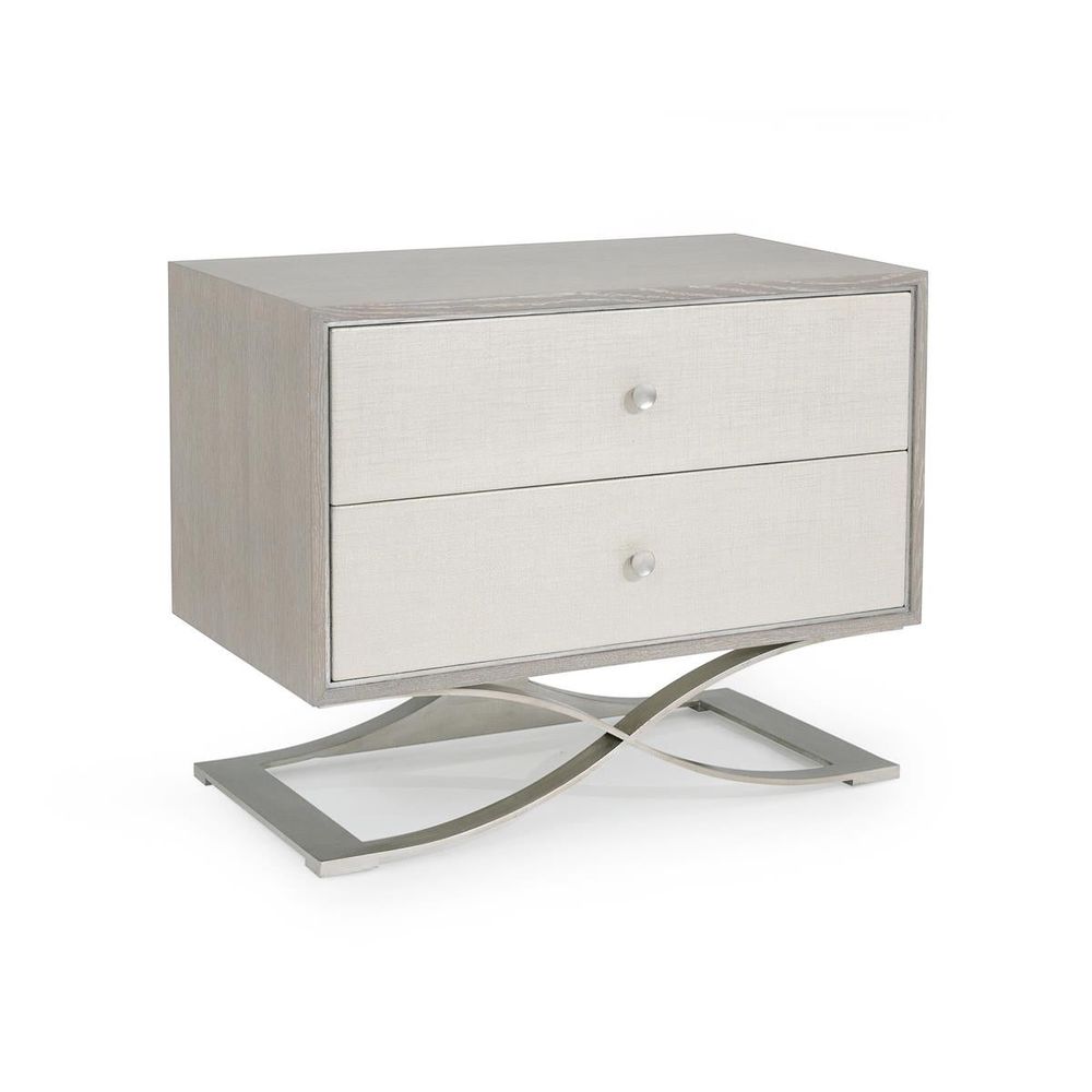 Nightstands Lenosa Two-Drawer Nightstand - Grey