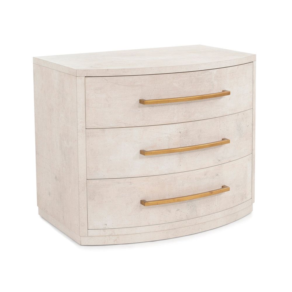 Nightstands Traviso Three-Drawer Nightstand - Grey