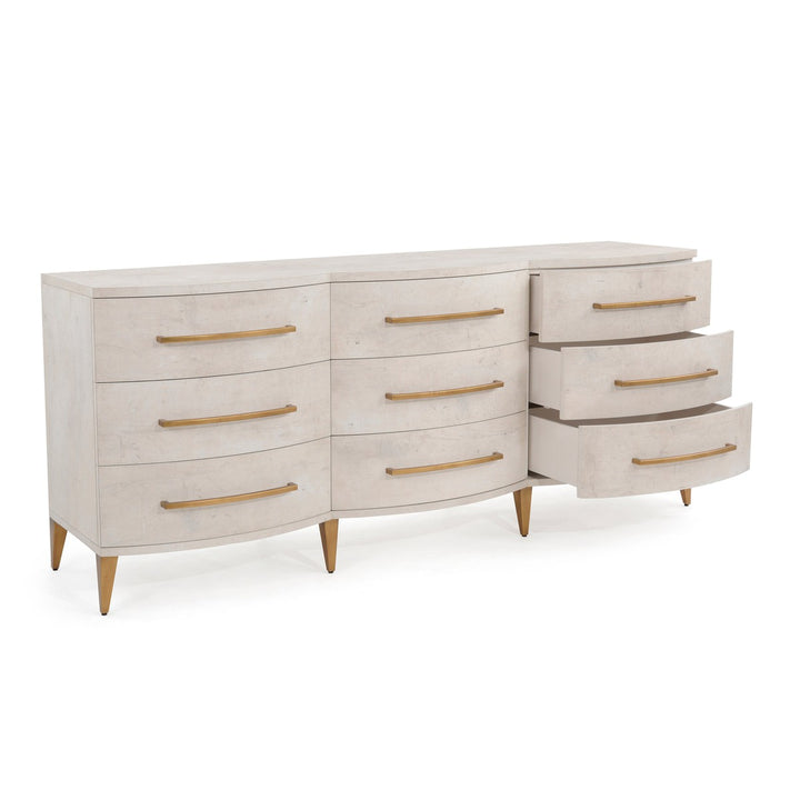 Alden Nine-Drawer Chest of Drawers - White